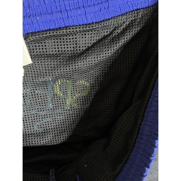 Vintage Speedo SPELLOUT Swim Trunks Mens Size XL Black Blue Pockets Drawstring - Picture 8 of 11